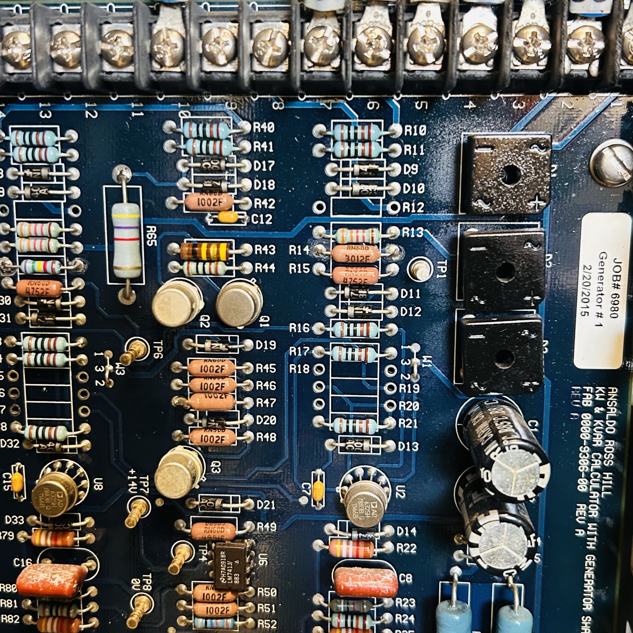 Oilfield electronics board on the bench