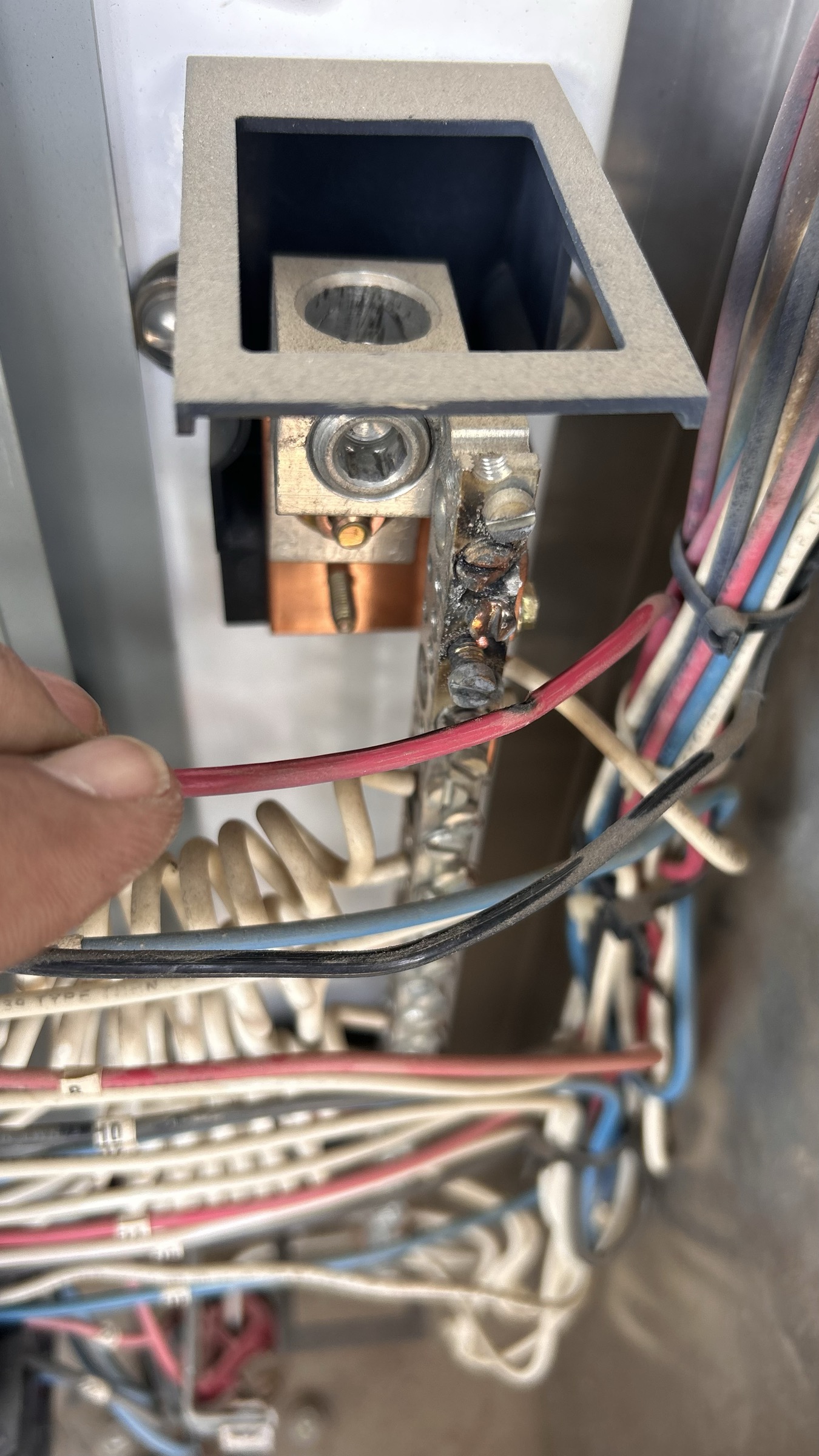 Faulted wiring diagnosed in panel